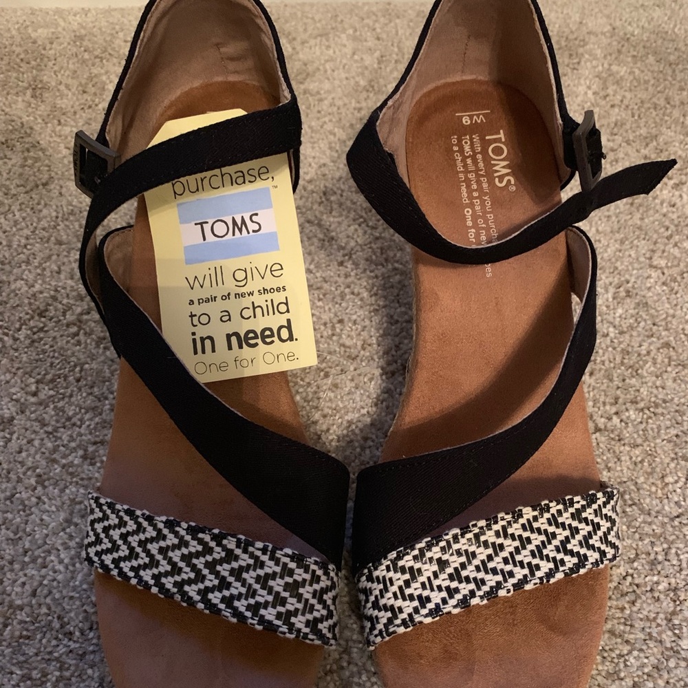 Brand New Toms Wedge Sandal